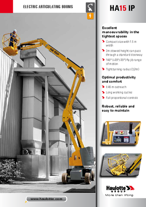 Wheeled Articulating Boom Lifts Haulotte HA15 IP