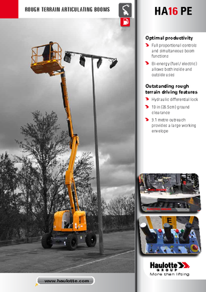 Wheeled Articulating Boom Lifts Haulotte HA 16 PE