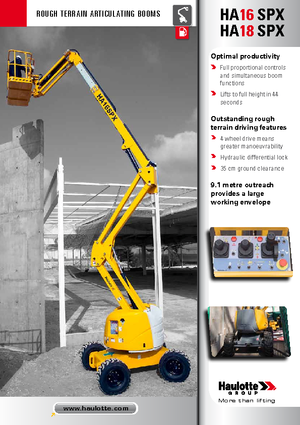 Tekerlekli Mafsall Bomlu Asansörler Haulotte HA 16 SPX