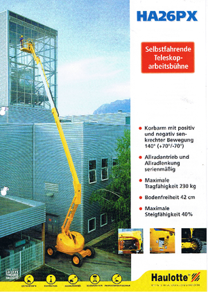 Wheeled Articulating Boom Lifts Haulotte HA 26 PX
