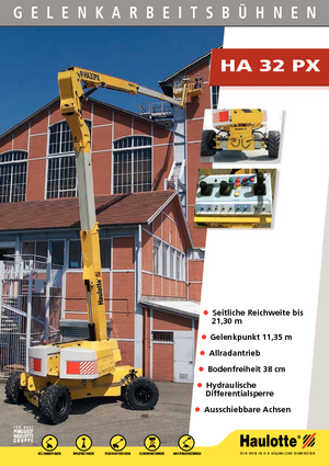 Tekerlekli Mafsall Bomlu Asansörler Haulotte HA 32 PX