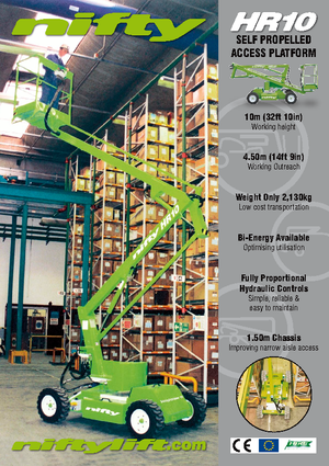 Wheeled Articulating Boom Lifts Niftylift HR 10