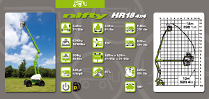 Wheeled Articulating Boom Lifts Niftylift HR 18