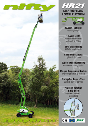 Wheeled Articulating Boom Lifts Niftylift HR 21