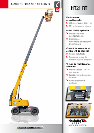 Tekerlekli Teleskopik Bomlu Vinçler Haulotte HT21 RT PRO