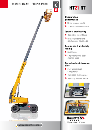 Tekerlekli Teleskopik Bomlu Vinçler Haulotte HT21 RT PRO