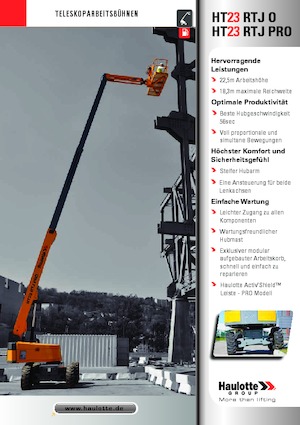 Wheeled Telescopic Boom Lifts Haulotte HT23 RTJ PRO
