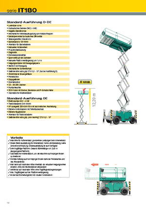 Wheeled scissor lifts Iteco IT 10180 D/DE