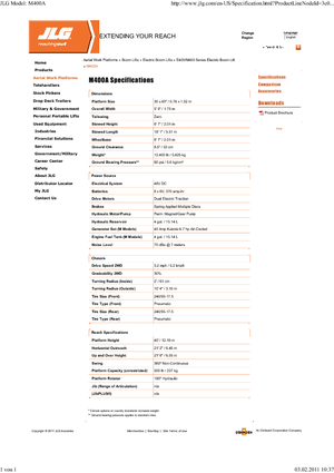 Wheeled Articulating Boom Lifts JLG M 400 A