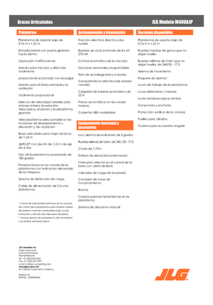 Tekerlekli Mafsall Bomlu Asansörler JLG M400AJP