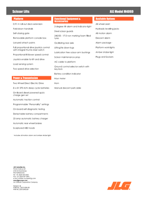 Wheeled scissor lifts JLG M4069LE