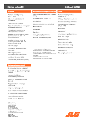 Wheeled Articulating Boom Lifts JLG M450AJ