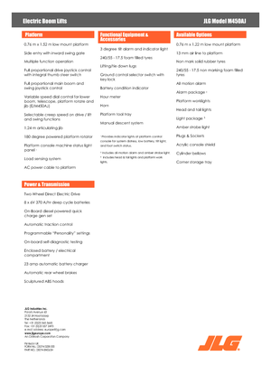 Wheeled Articulating Boom Lifts JLG M450AJ