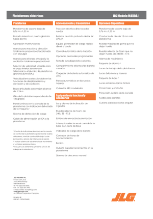 Wheeled Articulating Boom Lifts JLG M450AJ