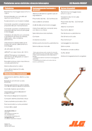 Wheeled Telescopic Boom Lifts JLG M600JP