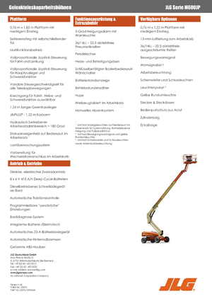Wheeled Telescopic Boom Lifts JLG M600JP