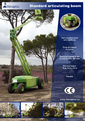 Wheeled Articulating Boom Lifts Mecaplús MTP 12