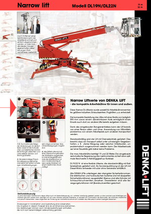 Wheeled Telescopic Boom Lifts Denka-Lift - Rothlehner Narrow DL 22 N
