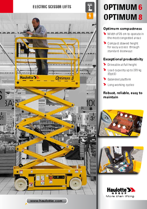 Wheeled scissor lifts Haulotte Optimum 8