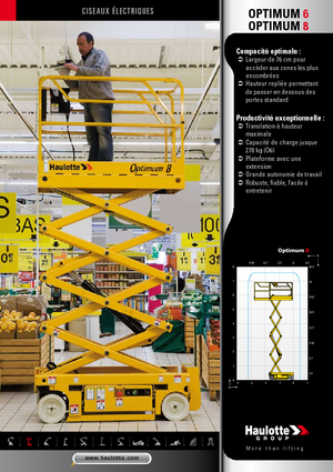 Wheeled scissor lifts Haulotte Optimum 8