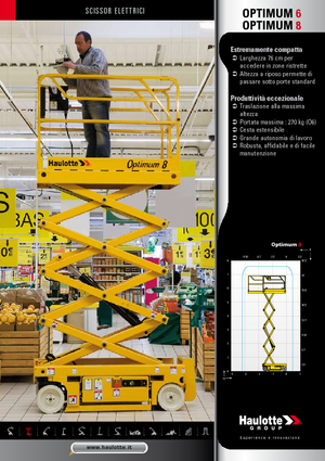 Wheeled scissor lifts Haulotte Optimum 8