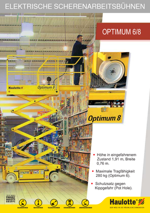 Wheeled scissor lifts Haulotte Optimum 8