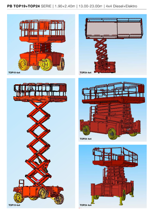 Tekerlekli makas asansörleri PB PB S131-19E 4x4
