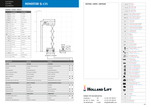 Tekerlekli makas asansörleri Holland-Lift Q 135 EL 24