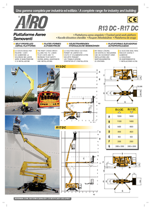 Wheeled Articulating Boom Lifts AIRO R 17 DC