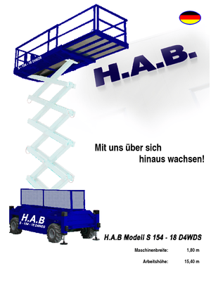 Wheeled scissor lifts HAB S 154-18 D 4WD S