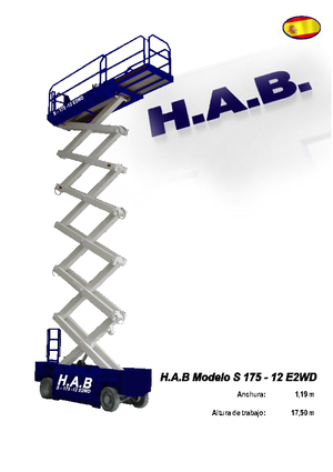 Wheeled scissor lifts HAB S 175-12 E 2WD