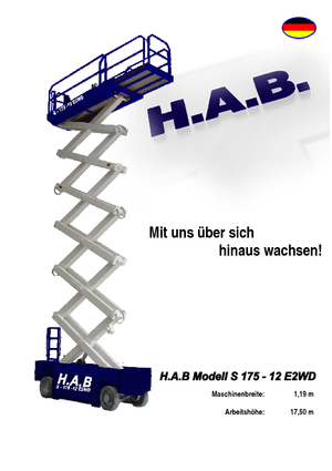 Wheeled scissor lifts HAB S 175-12 E 2WD