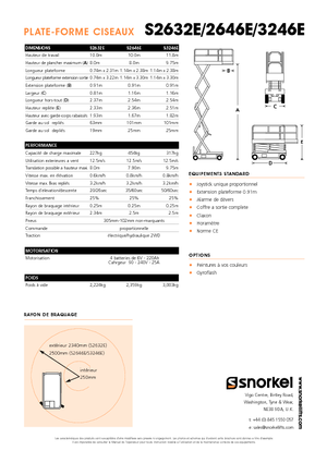 Wheeled scissor lifts Snorkel S2646E