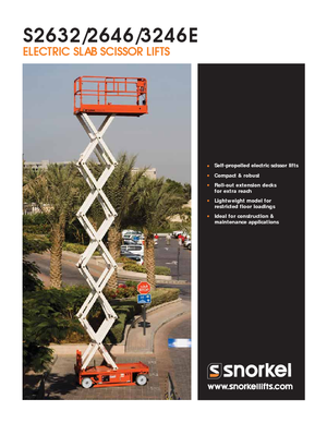 Wheeled scissor lifts Snorkel S2646E