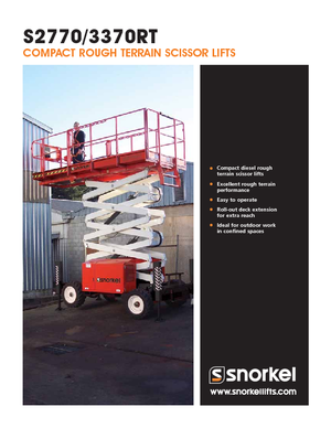 Tekerlekli makas asansörleri Snorkel S2770RT