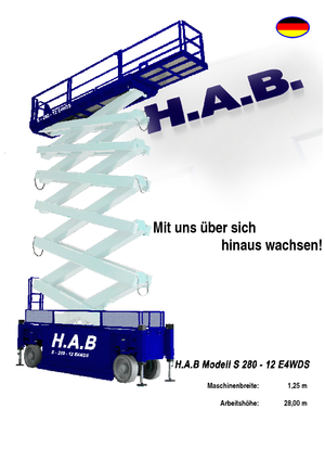 Wheeled scissor lifts HAB S 280-12 E 4WD S