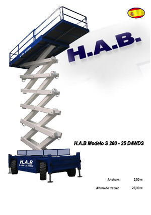 Wheeled scissor lifts HAB S 280-25 D 4WD S
