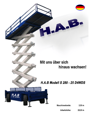 Wheeled scissor lifts HAB S 280-25 D 4WD S
