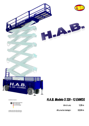 Wheeled scissor lifts HAB S 320-12 E 4WD S