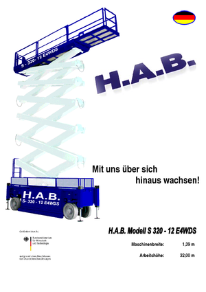 Wheeled scissor lifts HAB S 320-12 E 4WD S