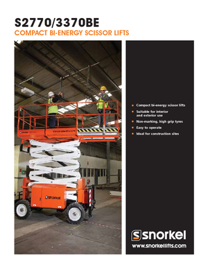 Wheeled scissor lifts Snorkel S3370BE