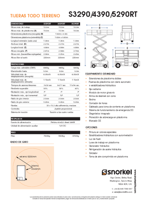 Tekerlekli makas asansörleri Snorkel S 4390 RT