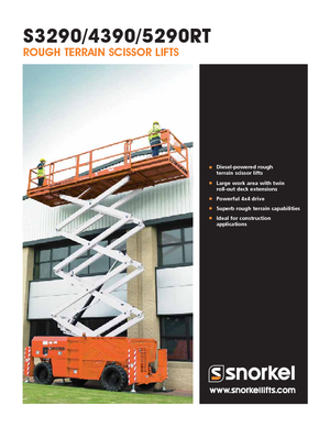 Wheeled scissor lifts Snorkel S 4390 RT