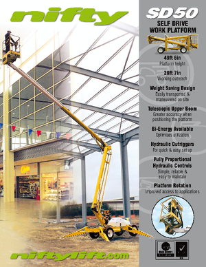 Wheeled Articulating Boom Lifts Niftylift SD 50