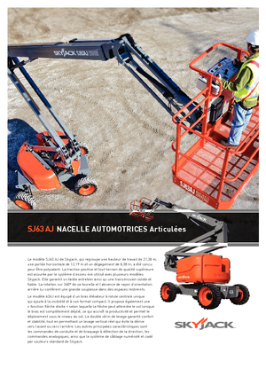 Wheeled Articulating Boom Lifts Skyjack SJ 63 AJ