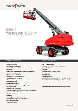 Wheeled Telescopic Boom Lifts Skyjack SJ 66 T