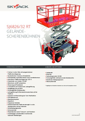 Wheeled scissor lifts Skyjack SJ 6832 RT
