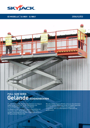 Tekerlekli makas asansörleri Skyjack SJ 8841