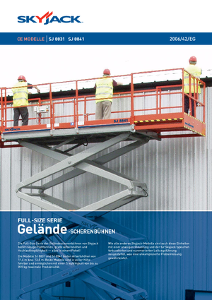 Tekerlekli makas asansörleri Skyjack SJ 8841