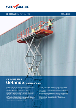 Tekerlekli makas asansörleri Skyjack SJ 9250